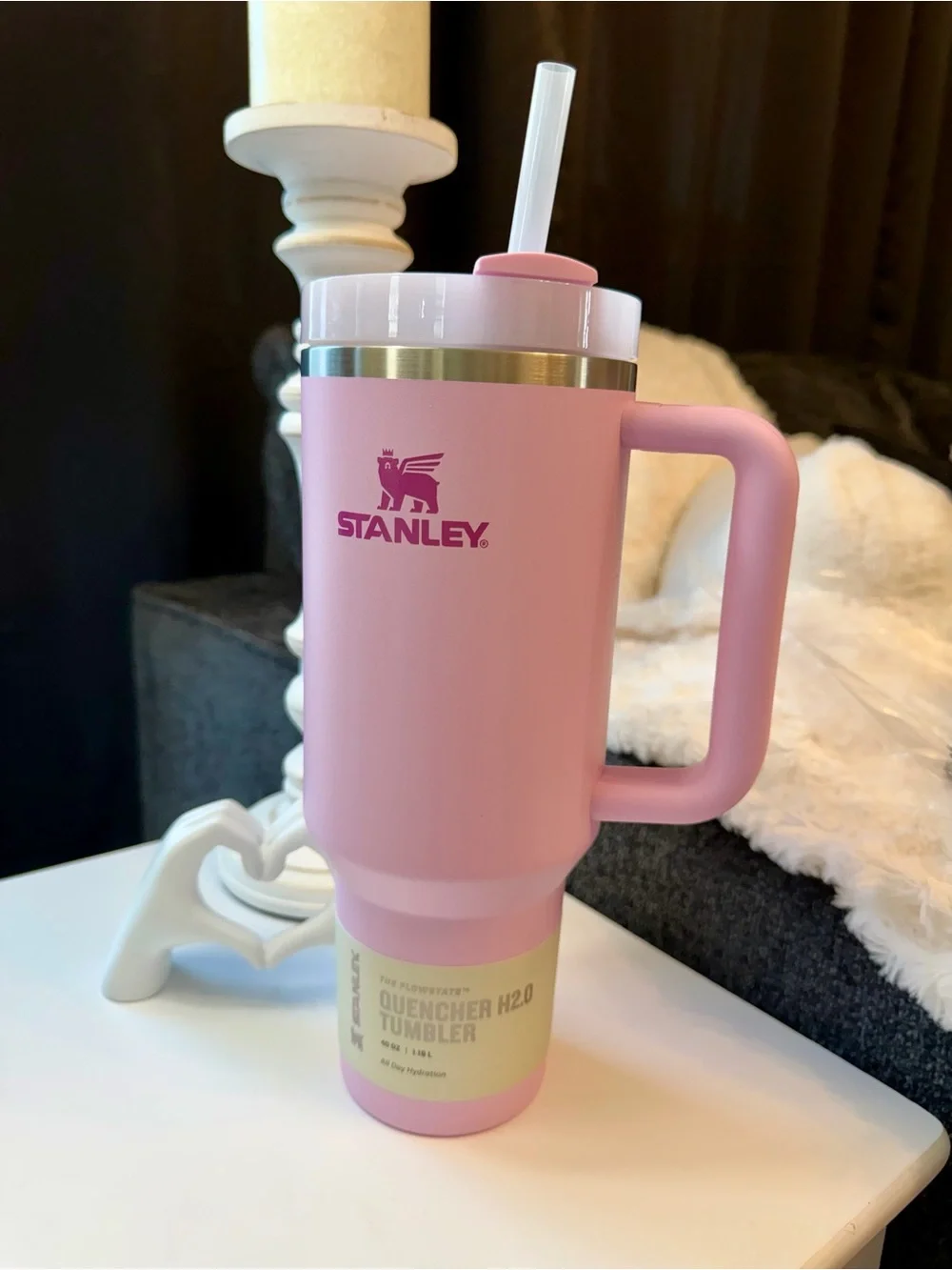 STANLEY Cherry Blossom Pink Tumbler with Straw Lid 40oz - Picture 8 of 14